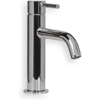 BLUE LABEL Etgrebs håndvaskarmatur uden bundventil - kold start funktion & 3/8 tilslutningsslanger - krom