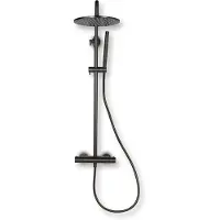 Csdk-Sl Brusesystem med Ø250 mm hovedbruser samt termostatarmatur - inklusiv koblinger og rosetter - gun metal