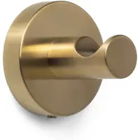 BLUE LABEL Håndklædekrog med bagplade - børstet guld