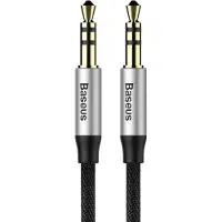 Baseus Yiven lydkabelkabel 3,5 hankjønn Audio M30 1,5M sølv + svart