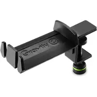 Gravity HP HTC 01 B, Hodetelefonholder, Plast, Stål, Sort