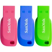 SanDisk Cruzer Blade 32gb Usb 2.0 3 Pack Minnepinne