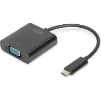 Digitus - Ekstern videoadapter - USB-C 3.1 - VGA - svart