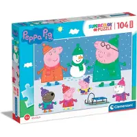 Clementoni Puslespill Maxi Gurli Gris winter, 104 brikker 2D Puslespill