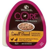 Wellness Core Small Breed Savoury Medleys w/Roasted Chicken+Duck 85g - (12 pk/ps)