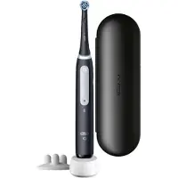 Oral-B iO Series 4 , Voksen, Vibrerende tannbørste, Daglig stell, Super sensitive, Sensitiv / Myk, Whitening, Sort, 2 min, Matte Black