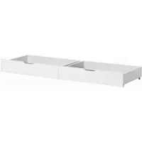 Hoppekids Skuffer m. Hjul - 2 stk. - 70x160 cm - Hvit - - OneSize - Skuffe
