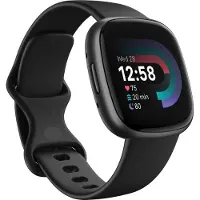 Fitbit Versa 4 - 40 mm - grafitt - smartklokke med bånd - svart - båndbredde: S/L - Bluetooth, NFC