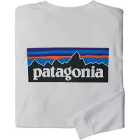 Patagonia P-6 Logo Responsibili Langermet T-skjorte hvit