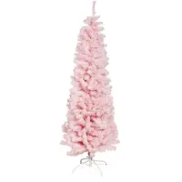Nordic Winter Christmas tree artificial PVC - 180 x 68 cm - "BLING" Class C - pink