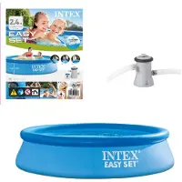 Intex Easy Set Rundt Oppblåsbart Svømmebasseng Med Filterpumpe 244x61cm