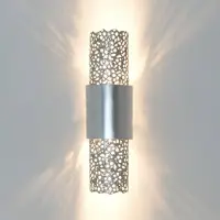 Holländer Vegglampe Palazzo, 2 lyskilder, jern sølv