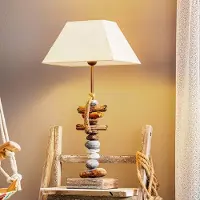 ONLI Bordlampe Seregon med steindekorasjon, høyde 63 cm