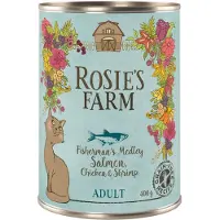Rosie's Farm Adult 6 x 400 g - Laks & Kylling med reker