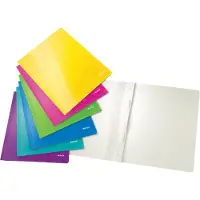Leitz WOW - Flat stangfil - for A4 (210 x 297 mm) - kapasitet: 250 ark - tilgjengelig i ulike farger