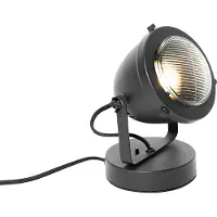 QAZQA Industriell bordlampe sort 18 cm - Emado