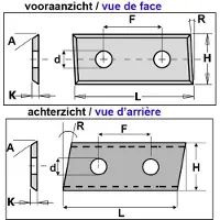 Cmt Høvljern 790.360.01 36x12x1,5 mm