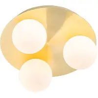 QAZQA Moderne baderomstaklampe messing 3-lys - Cederic