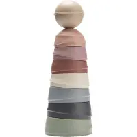 BIBS Wobbly Tower Pastel Rainbow