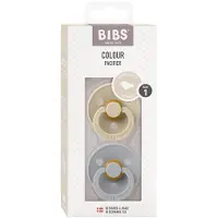 BIBS Colour Smokker - 2-pack - Str. 1 - Anatomisk - Vanilla/Clou - - 0-6 md - Smokk