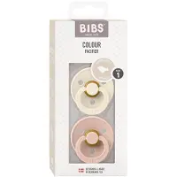 BIBS Colour Smokker - 2-pack - Str. 1 - Anatomisk - Ivory/Blush - - 0-6 md - Smokk