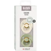 BIBS Colour Smokker - 2-pack - Str. 1 - Symmetrisk - Ivory/Sage - - 0-6 md - Smokk