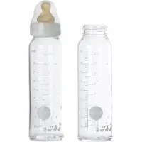Hevea Babyflaske - 240 ml - 2-pack - Hvit/Glass - - OneSize - Babyflaske