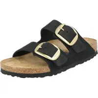 Birkenstock for woman. 1023290 Black Arizona Big Buckle Lenb Leather Sandals (Narrow Fit) (38), Flat, None, Casual