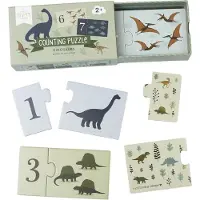 A Little Lovely Company Lær Og Telle Puslespill 1-10 - Dinosaur - - OneSize - Puslespill