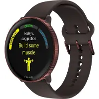 Polar Ignite 3 smartklokke 1,28" AMOLED GPS, S/L kobberfarget urkasse, brun rem