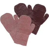 CeLaVi Votter - Ull/Polyester stoff - 2-pack - Rose Brown m. Ref - - 3-6 år - Votter