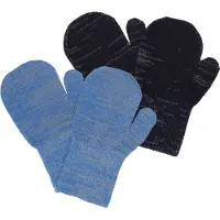 CeLaVi Votter - Ull/Polyester stoff - 2-pack - Lys kobolt m. Ref - - 3-6 år - Votter