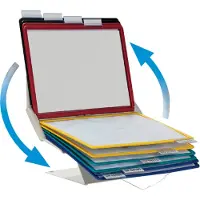 Durable VARIO PRO - Displaypanelsystem - veggmonterbar, stasjonær - 10 rom - for A4 - svart, gul, rød, grønn, mørk blå