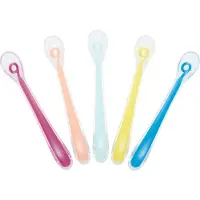 BabyMoov Set of 5 silicon spoons 2nd age multicolor