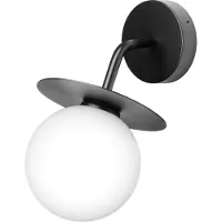 Nuura utendørs vegglampe Liila, bredde 16 cm, svart/opal