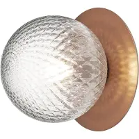 Nuura utendørs vegglampe Liila, Ø 16 cm, bronse/klar