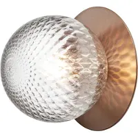 Nuura vegglampe Liila 1 Medium, bronse/klar, IP44, G9