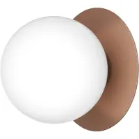 Nuura utendørs vegglampe Liila, Ø 16 cm, bronse/opal
