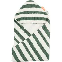 Done by Deer Babyhåndkle - 70x70 cm - Striper Green - - OneSize - Babyhåndkle