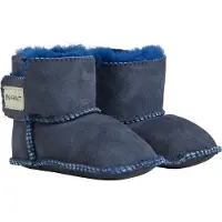 En fant Lammeskinn Tøfler m. Fôr - Navy - - 25/26 - Krabbesko