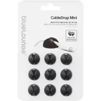 Bluelounge CableDrop mini - Black - 9-pack