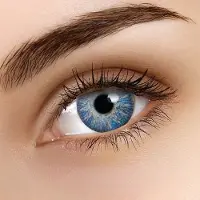 24.Se Fargede linser Flash Glam blå - 3 måneder