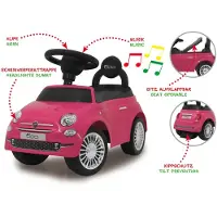 Jamara Rutscher Fiat 500 rosa 1+