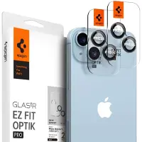 Spigen Glass EZ Fit Optik Pro 2 Pack - black - iPhone 15/15 Plus/14/14 Plus