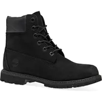 Timberland for woman. TB08658A0011 6 Inch Premium waterproof leather lace-up boots black (35.5 W), Flat, Laces, Casual