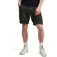 Superdry for man. M7110300A Organic cotton cargo shorts Core green (28), Casual, Camouflage, Sustainable
