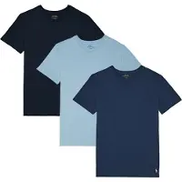 Ralph Lauren for man. 714830304019 Pack of 3 blue crew neck T-shirts (M), Homewear, Cotton, Short sleeve, Navy