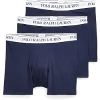 Ralph Lauren for man. 714830300035 Pack of three blue boxers (L), Homewear, Cotton