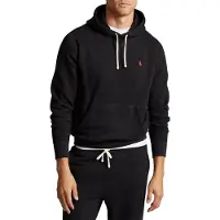 Ralph Lauren for man. 710766778008 Black Hooded Fleece Sweatshirt (S), Casual, Cotton, Long sleeve