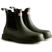 Hunter for woman. WFS1018RMA Commando Chelsea Boots green (39), Flat, None, Casual